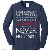 Wear It Like Armour Quote Kids Long Sleeve Shirt thumb 0