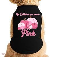 Wear Pin In October Breast Cancer Awareness Autumn Doggie Tank thumb 0
