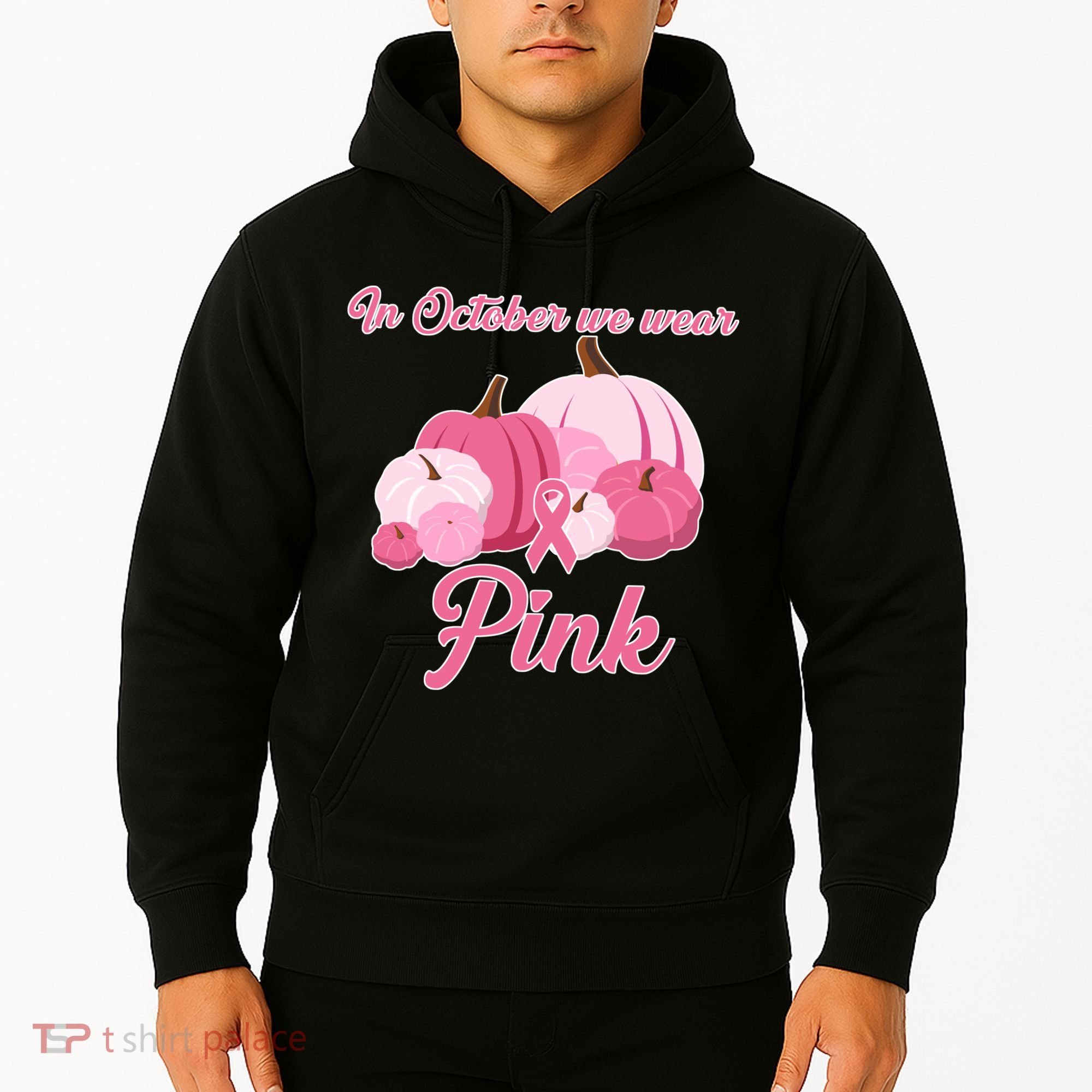Wear Pin In October Breast Cancer Awareness Autumn Hoodie