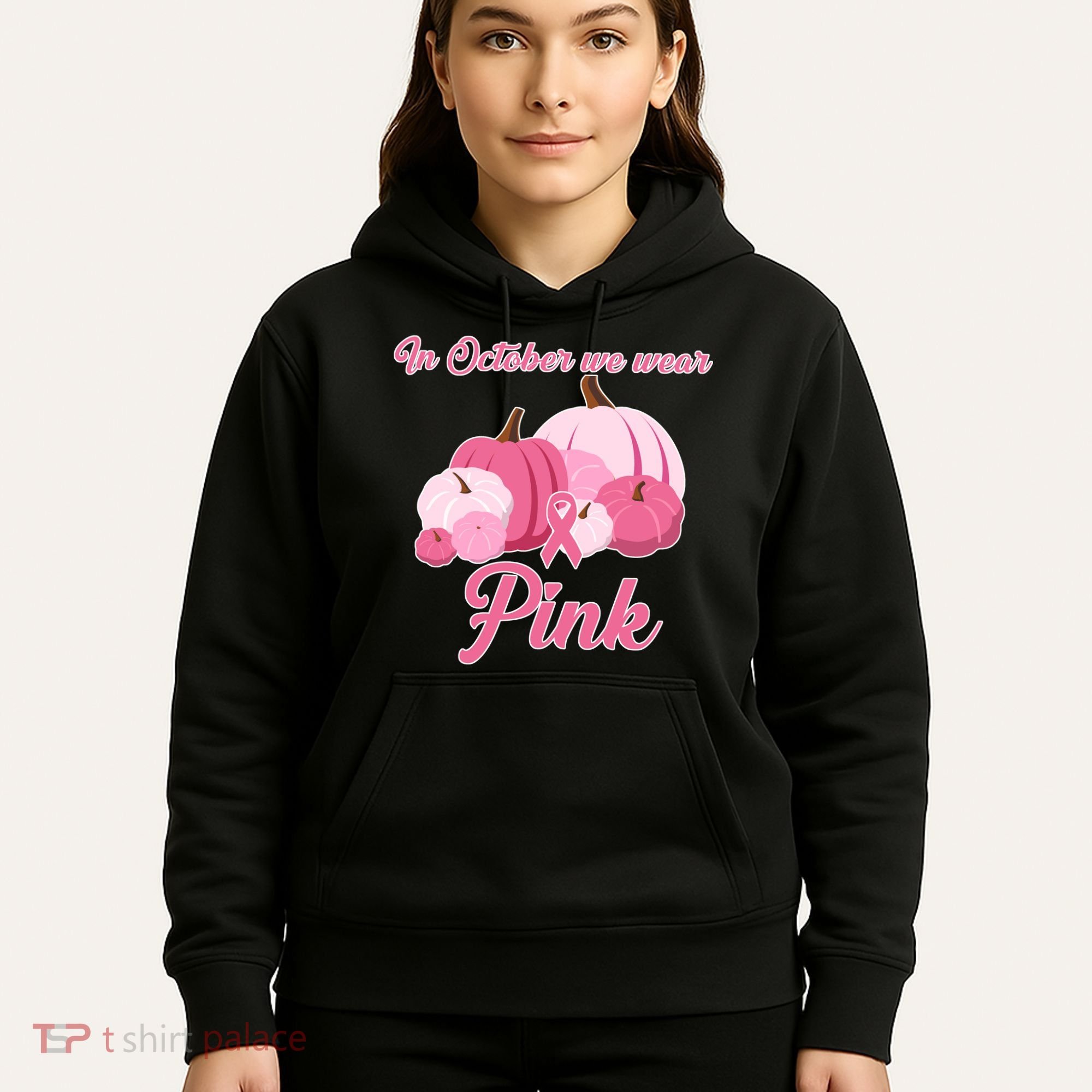 Wear Pin In October Breast Cancer Awareness Autumn Hoodie
