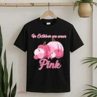 Wear Pin In October Breast Cancer Awareness Autumn T-Shirt thumb 2