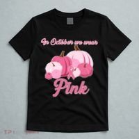 Wear Pin In October Breast Cancer Awareness Autumn T-Shirt thumb 5