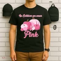 Wear Pin In October Breast Cancer Awareness Autumn T-Shirt thumb 6