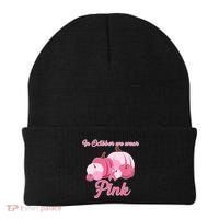 Wear Pin In October Breast Cancer Awareness Autumn Beanie thumb 0