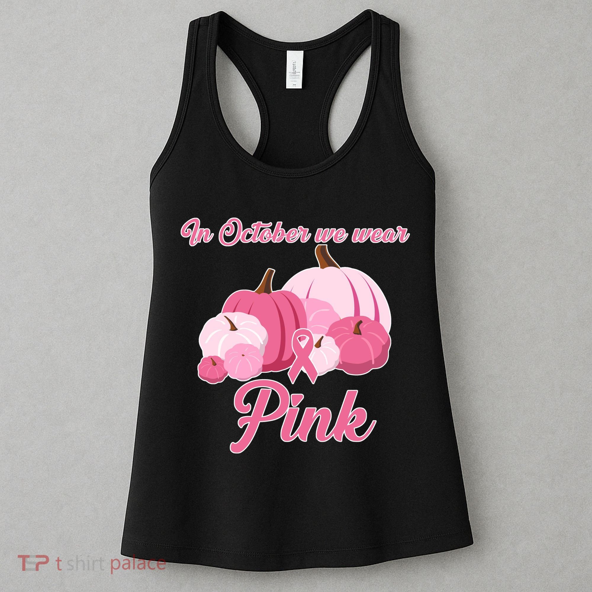 Wear Pin In October Breast Cancer Awareness Autumn Women's Tank Top