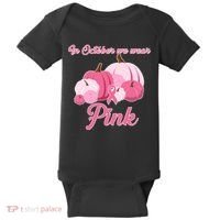 Wear Pin In October Breast Cancer Awareness Autumn Baby Bodysuit thumb 0