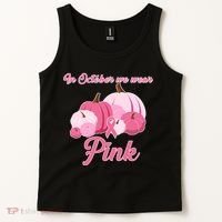Wear Pin In October Breast Cancer Awareness Autumn Tank Top thumb 2