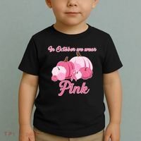 Wear Pin In October Breast Cancer Awareness Autumn Toddler T-Shirt thumb 2
