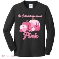 Wear Pin In October Breast Cancer Awareness Autumn Kids Long Sleeve Shirt thumb 0