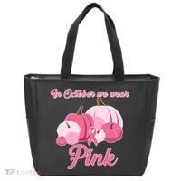Wear Pin In October Breast Cancer Awareness Autumn Tote Bag thumb 0