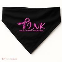 Wear Pink Breast Cancer Awareness USA-Made Doggie Bandana thumb 0