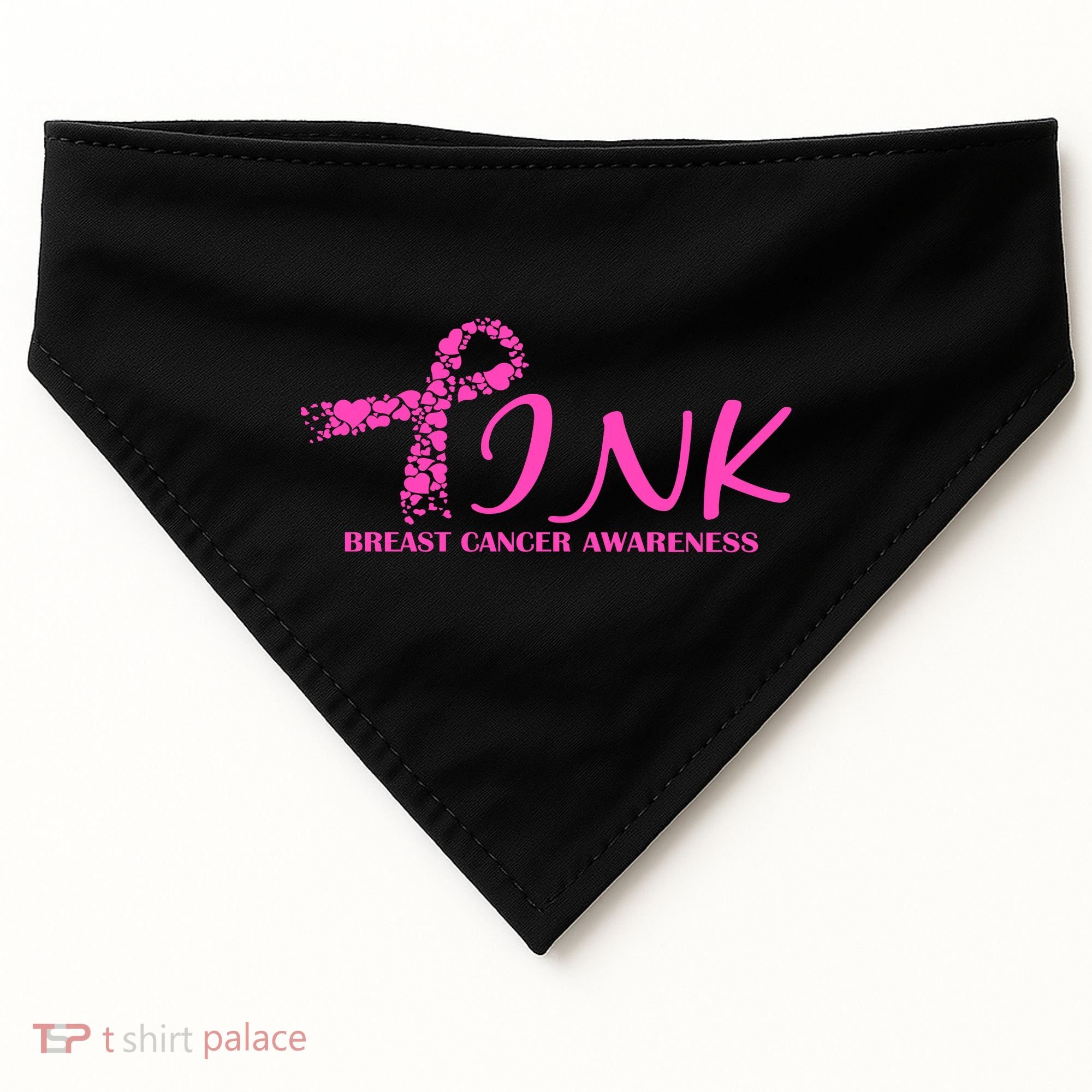 Wear Pink Breast Cancer Awareness USA-Made Doggie Bandana