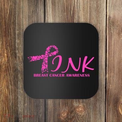 Wear Pink Breast Cancer Awareness Coaster