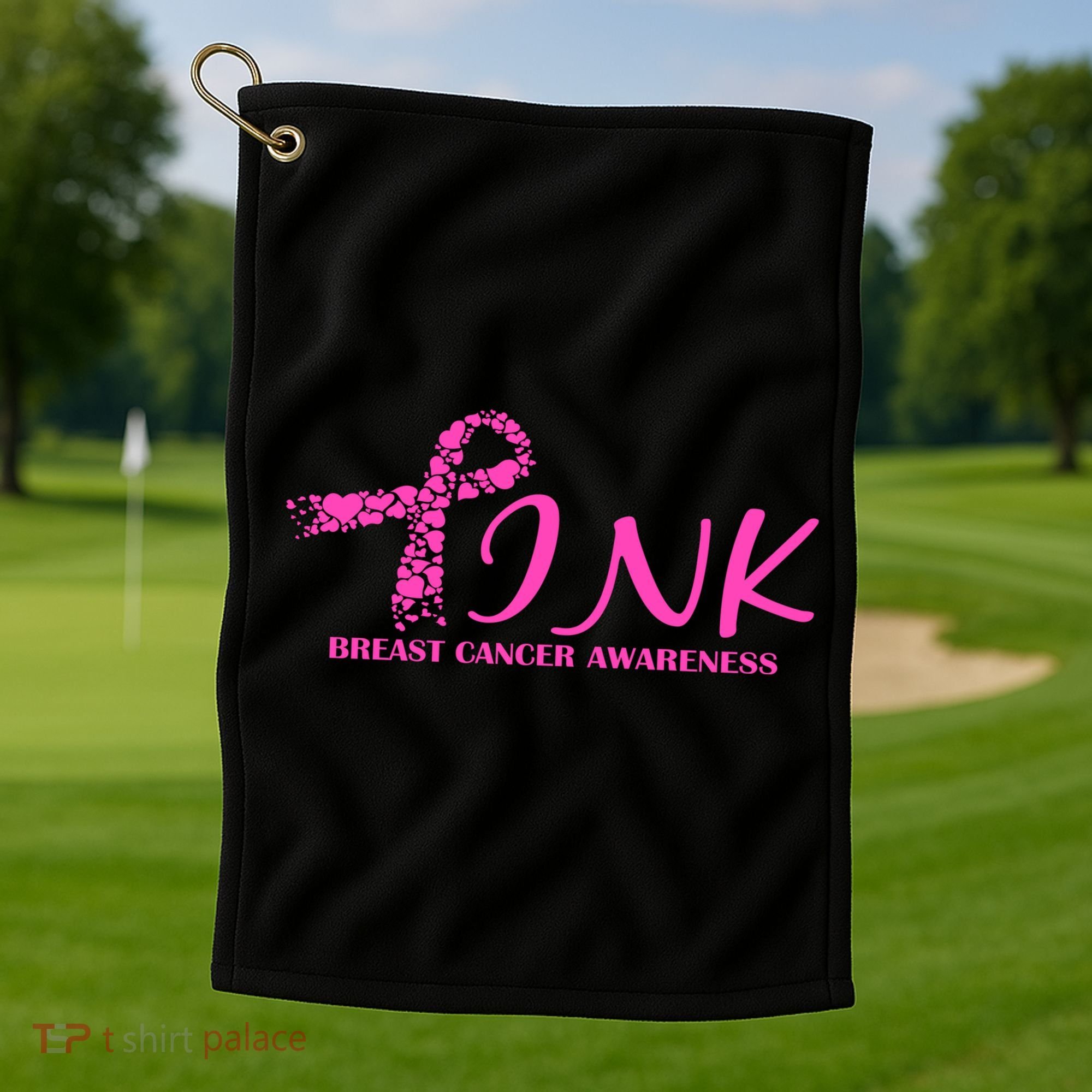 Wear Pink Breast Cancer Awareness Golf Towel