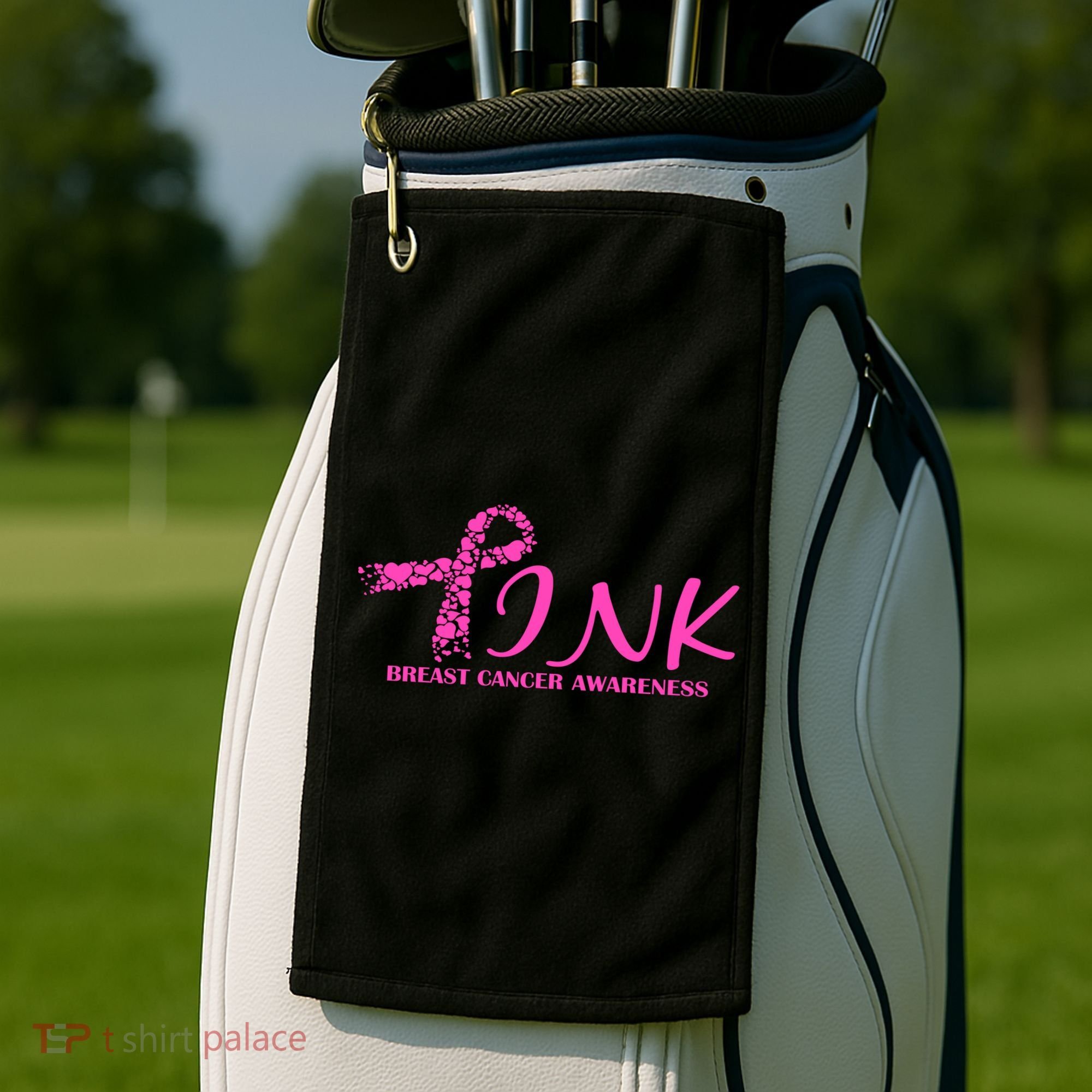 Wear Pink Breast Cancer Awareness Golf Towel