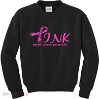 Wear Pink Breast Cancer Awareness Kids Sweatshirt thumb 0