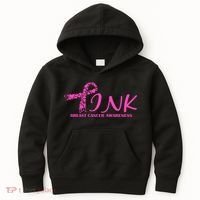 Wear Pink Breast Cancer Awareness Kids Hoodie thumb 0