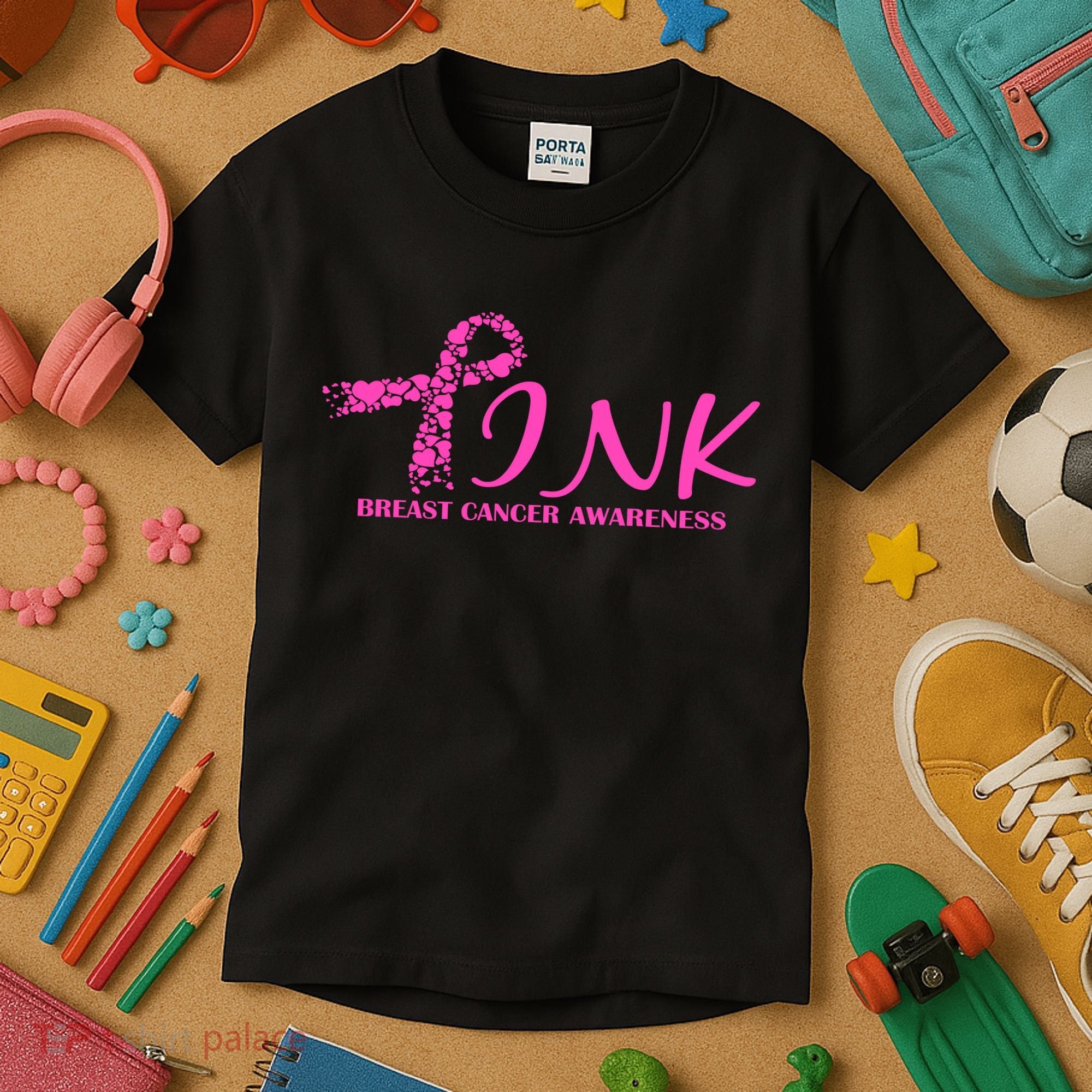 Wear Pink Breast Cancer Awareness Kids T-Shirt