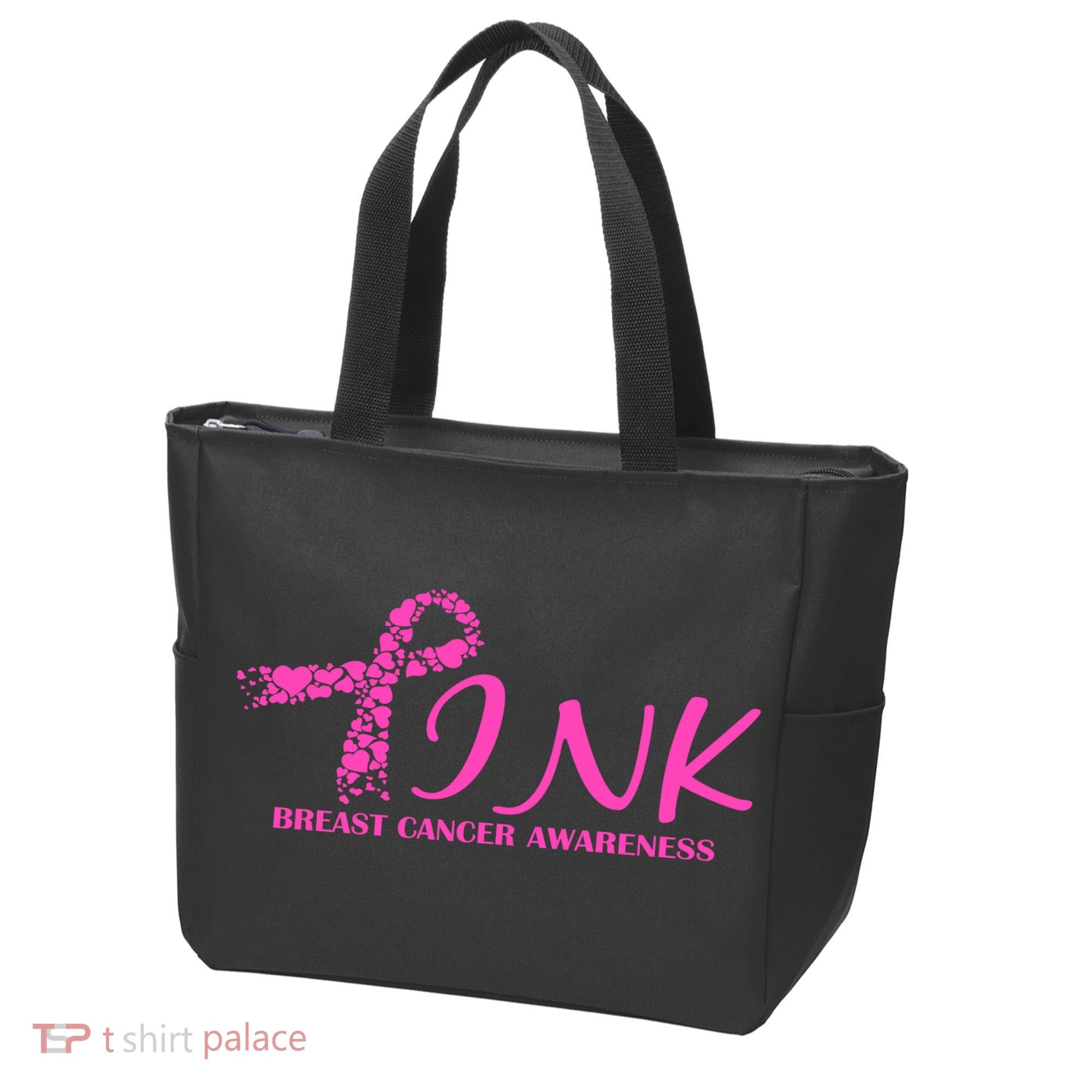 Wear Pink Breast Cancer Awareness Tote Bag