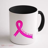Wear Pink For My Aunt Breast Cancer Awareness Coffee Mug thumb 1