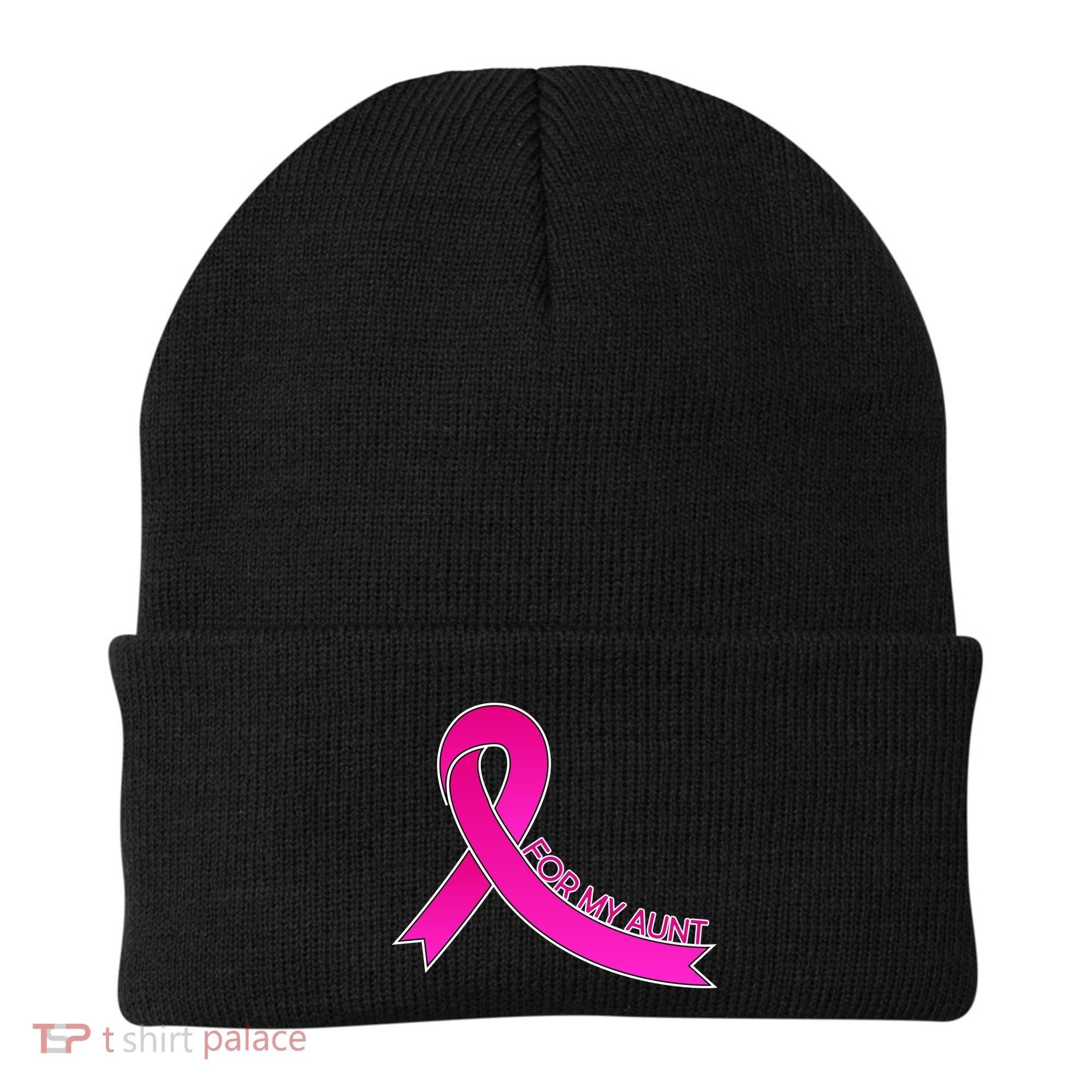 Wear Pink For My Aunt Breast Cancer Awareness Beanie