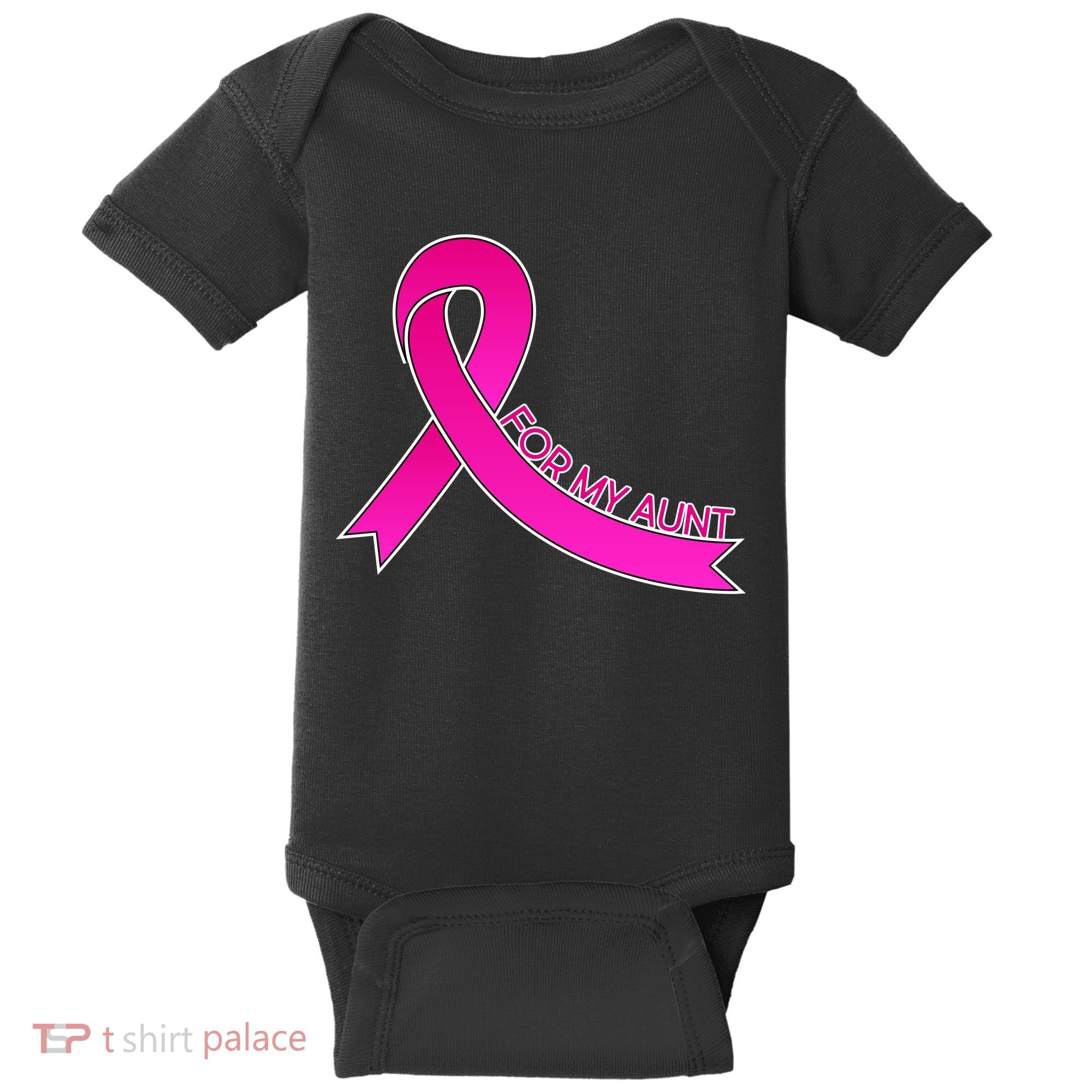 Wear Pink For My Aunt Breast Cancer Awareness Baby Bodysuit