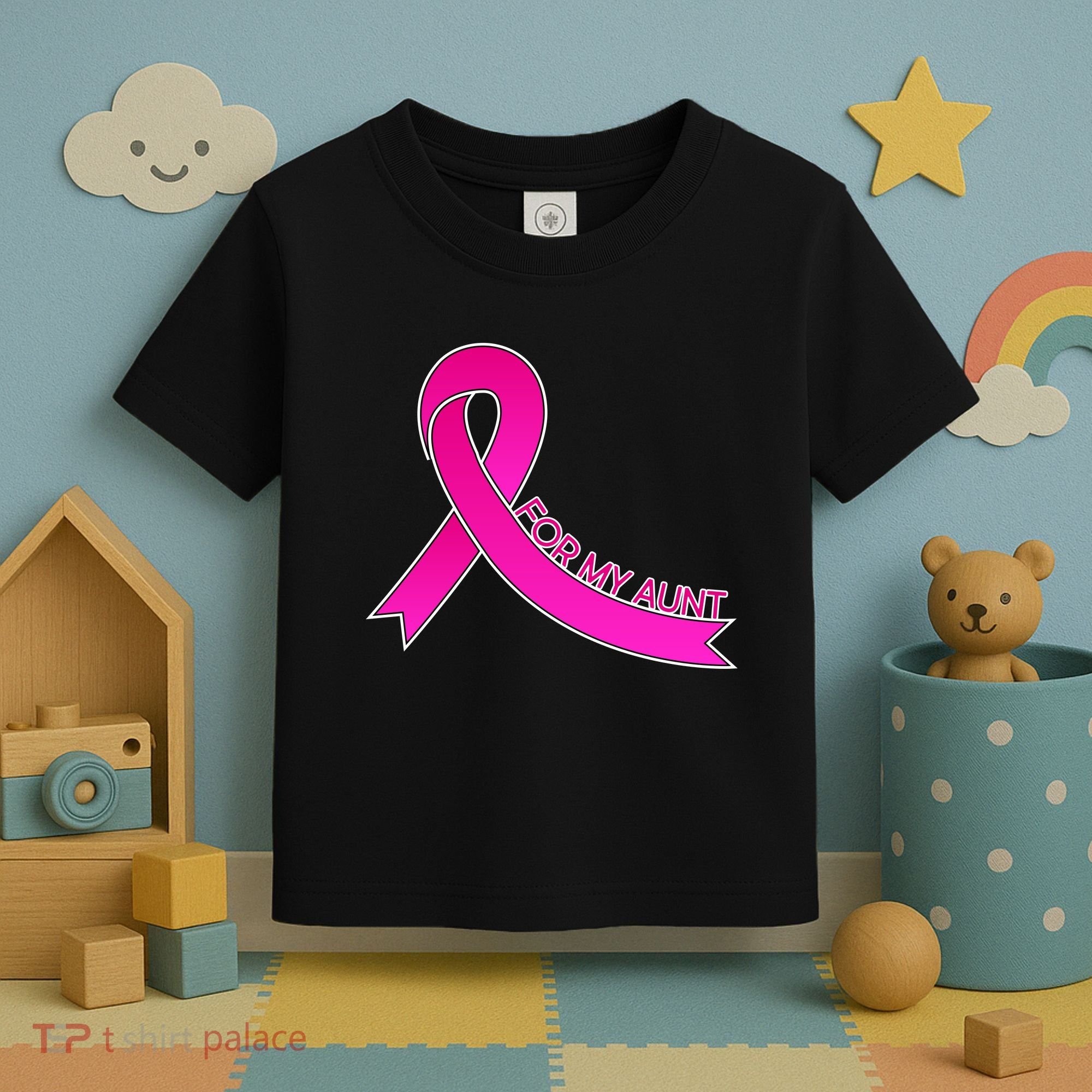 Wear Pink For My Aunt Breast Cancer Awareness Toddler T-Shirt