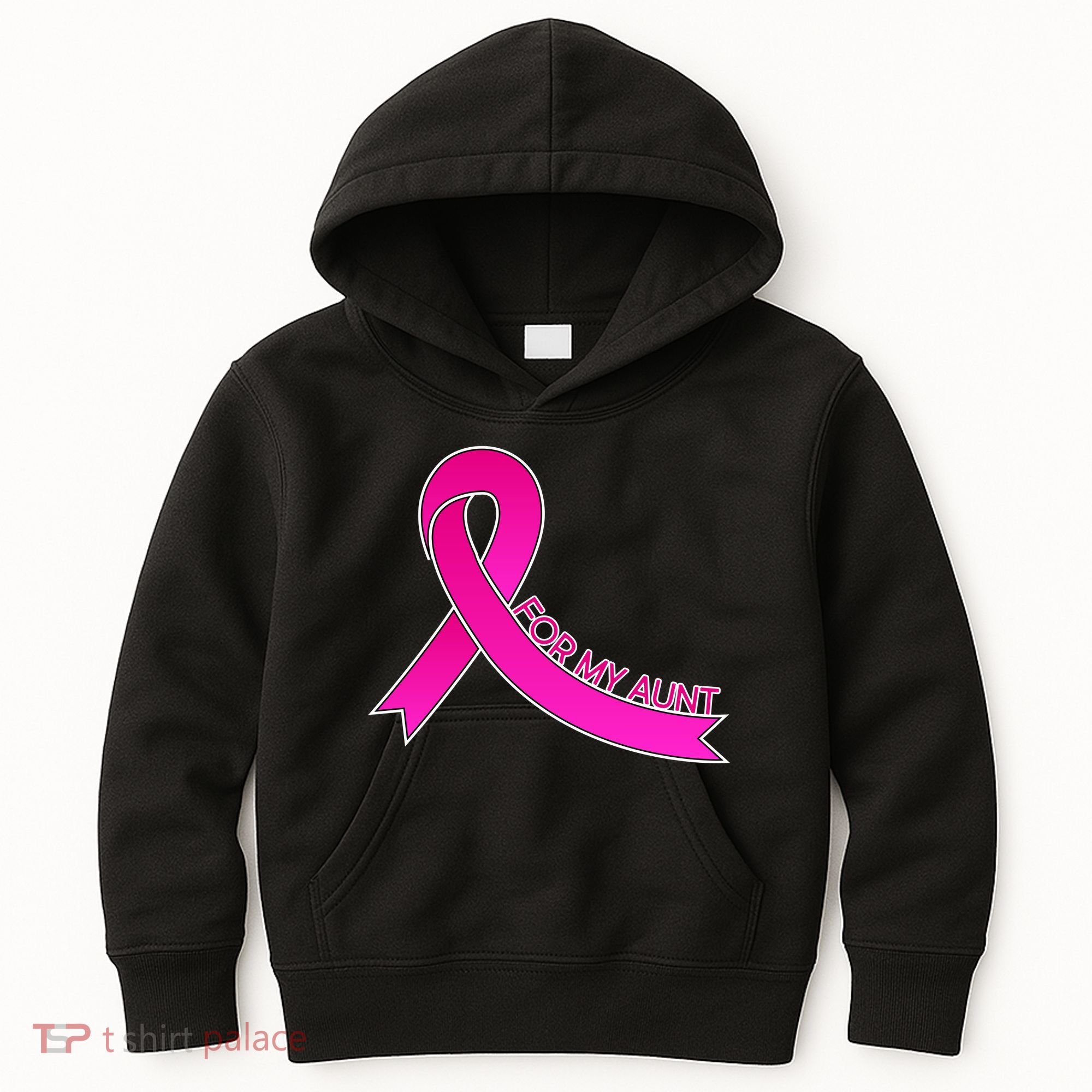 Wear Pink For My Aunt Breast Cancer Awareness Kids Hoodie