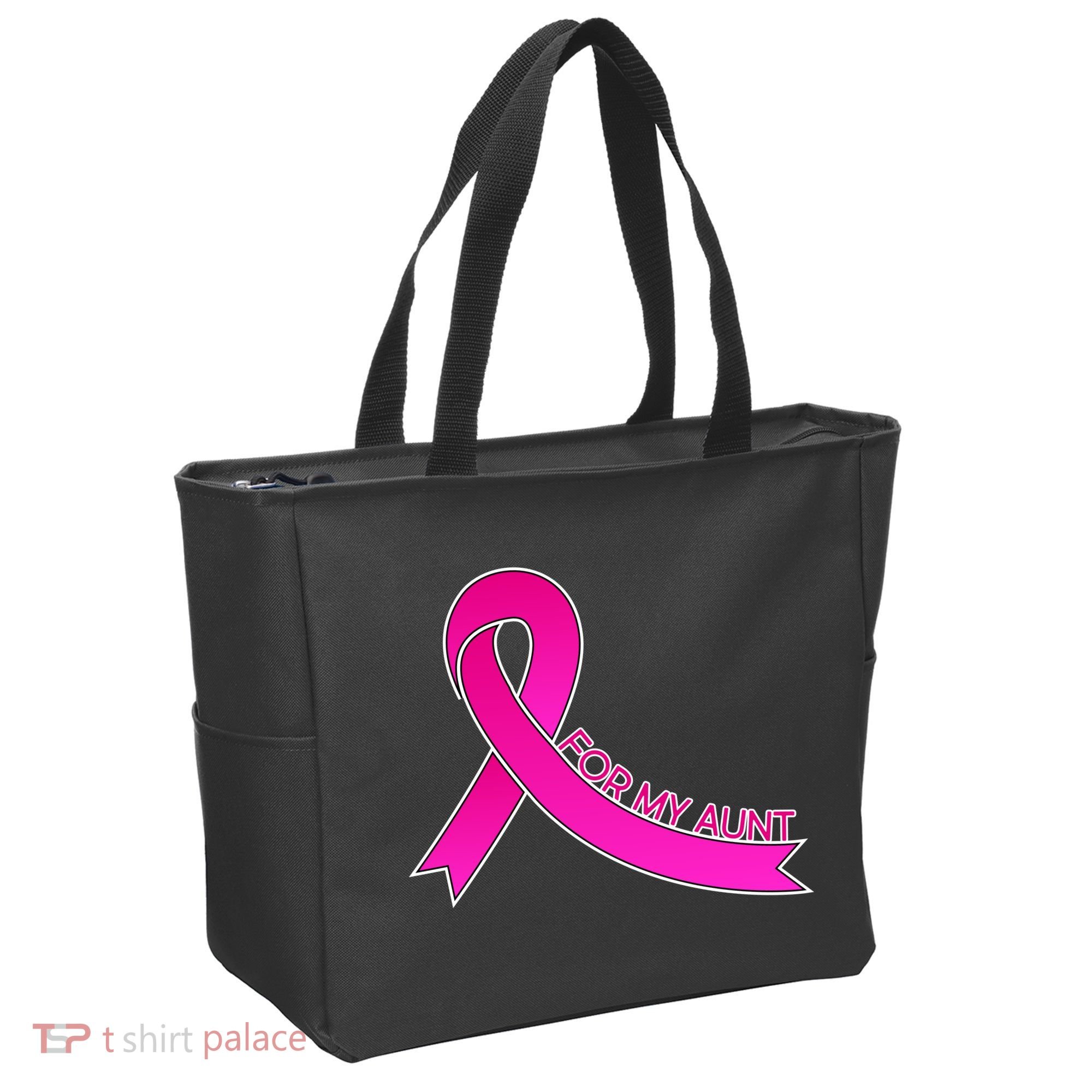 Wear Pink For My Aunt Breast Cancer Awareness Tote Bag
