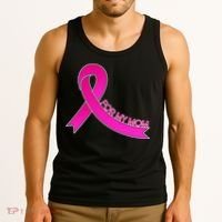Wear Pink For My Mom Breast Cancer Awareness Tank Top thumb 3