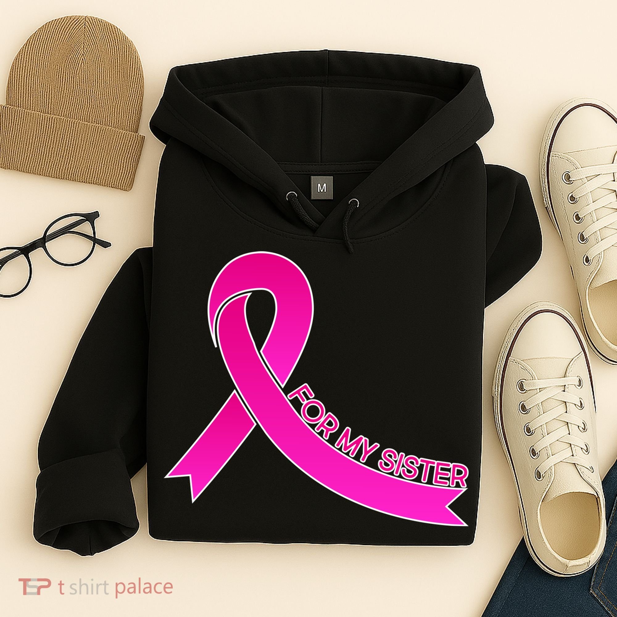 Wear Pink For My Sister Breast Cancer Awareness Hoodie