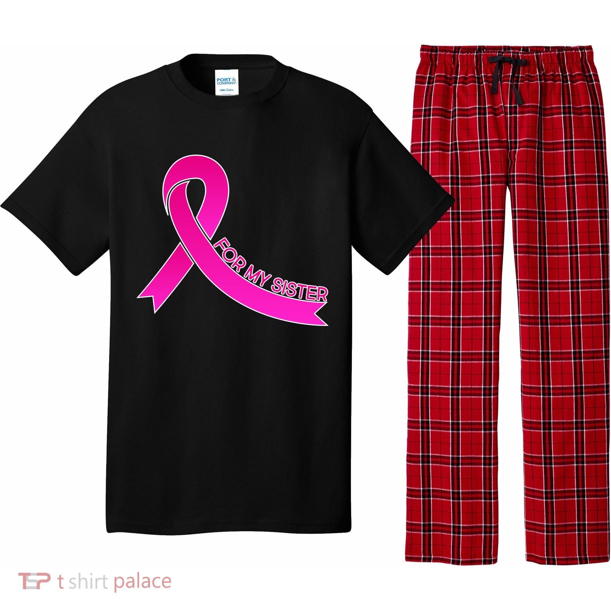 Wear Pink For My Sister Breast Cancer Awareness Pajama Set