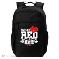 Wear Red To Keep Hearts Beating Heart Health Awareness Backpack thumb 0