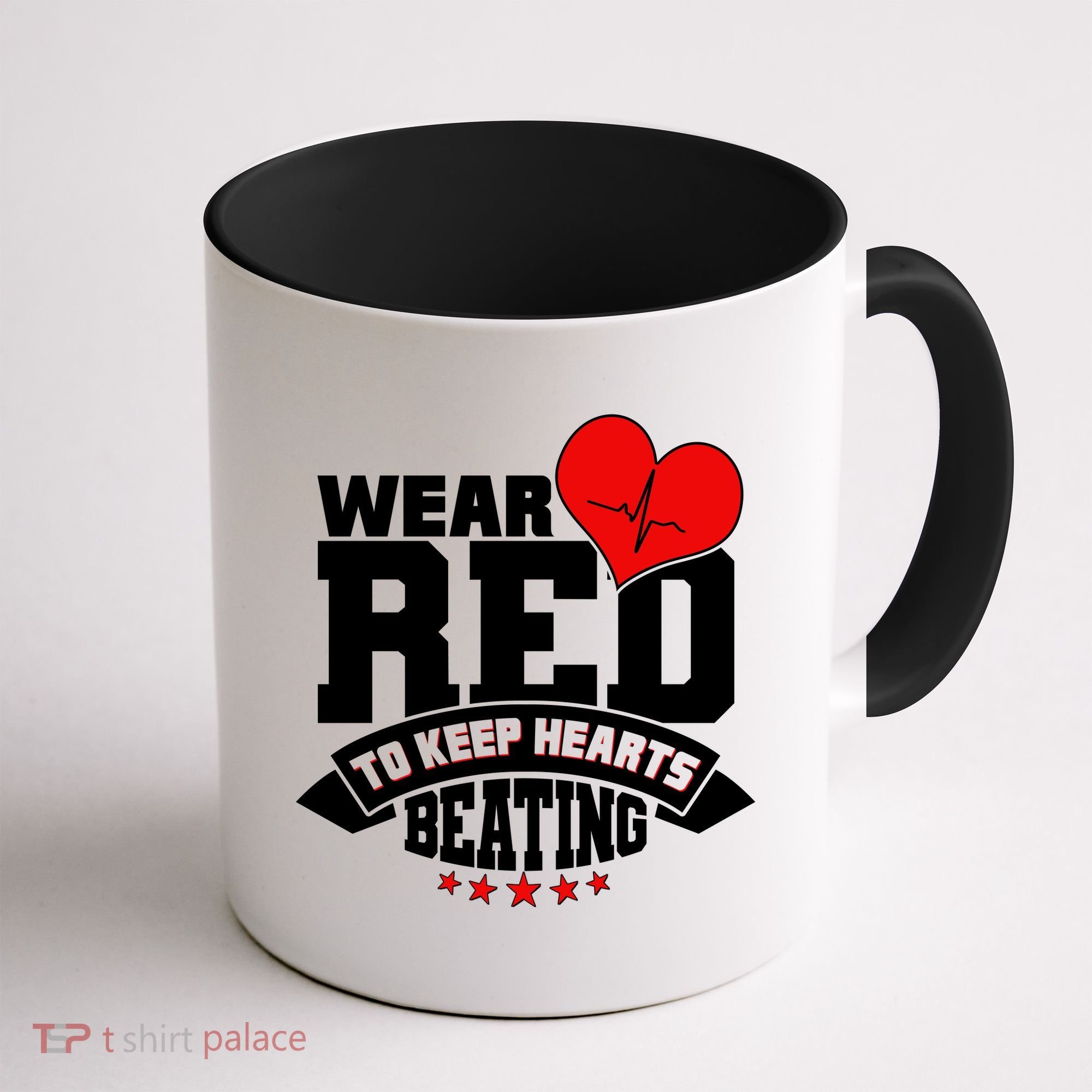 Wear Red To Keep Hearts Beating Heart Health Awareness Coffee Mug