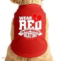 Wear Red To Keep Hearts Beating Heart Health Awareness Doggie Tank thumb 0