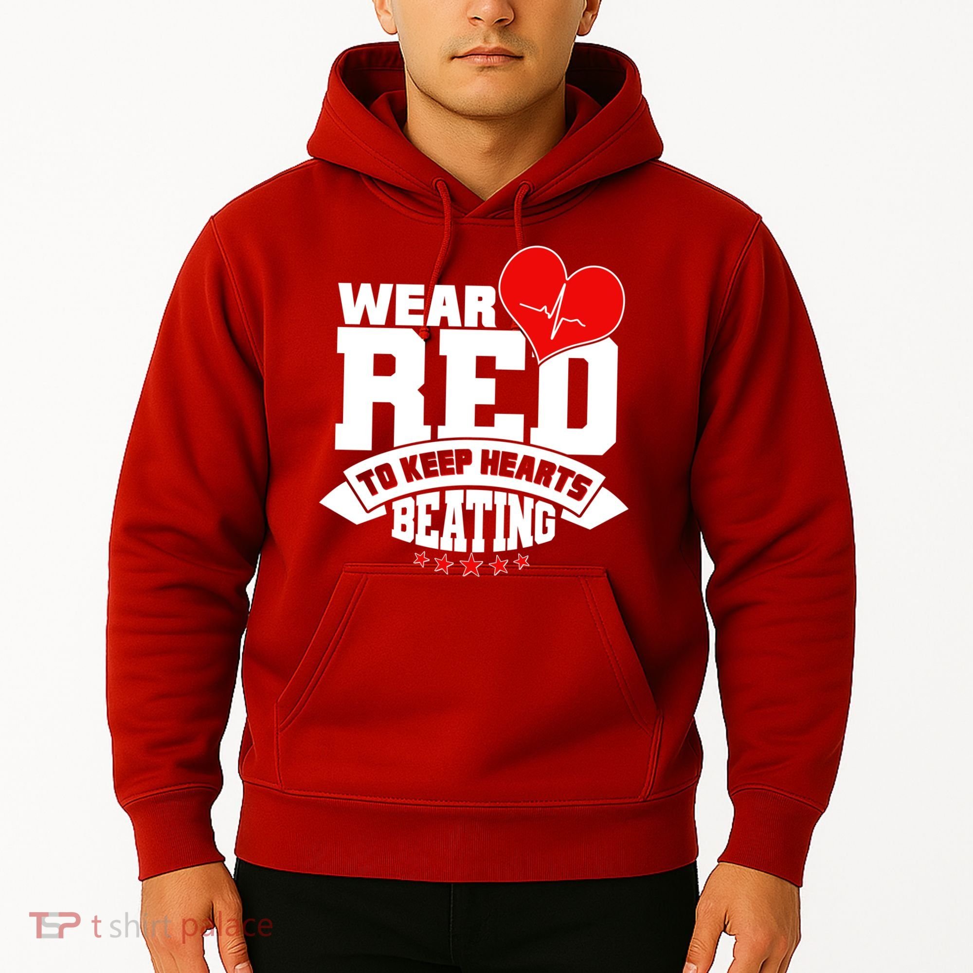 Wear Red To Keep Hearts Beating Heart Health Awareness Hoodie