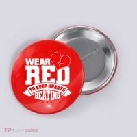 Wear Red To Keep Hearts Beating Heart Health Awareness Button thumb 0