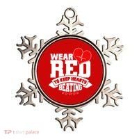 Wear Red To Keep Hearts Beating Heart Health Awareness Ornament thumb 0