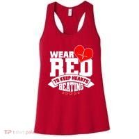 Wear Red To Keep Hearts Beating Heart Health Awareness Women's Tank Top thumb 0