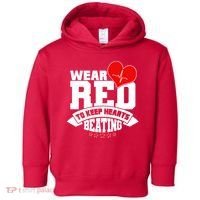 Wear Red To Keep Hearts Beating Heart Health Awareness Toddler Hoodie thumb 0