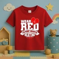 Wear Red To Keep Hearts Beating Heart Health Awareness Toddler T-Shirt thumb 3