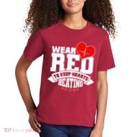 Wear Red To Keep Hearts Beating Heart Health Awareness Kids T-Shirt thumb 2