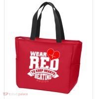 Wear Red To Keep Hearts Beating Heart Health Awareness Tote Bag thumb 3