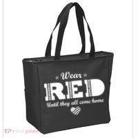 Wear Red Until They All Come Home Tote Bag thumb 2