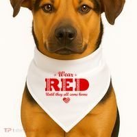 Wear Red Until They All Come Home USA-Made Doggie Bandana thumb 1