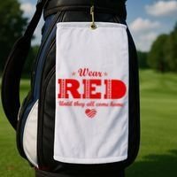 Wear Red Until They All Come Home Golf Towel thumb 2