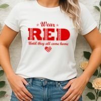 Wear Red Until They All Come Home Women's T-Shirt thumb 2