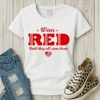 Wear Red Until They All Come Home Women's T-Shirt thumb 3