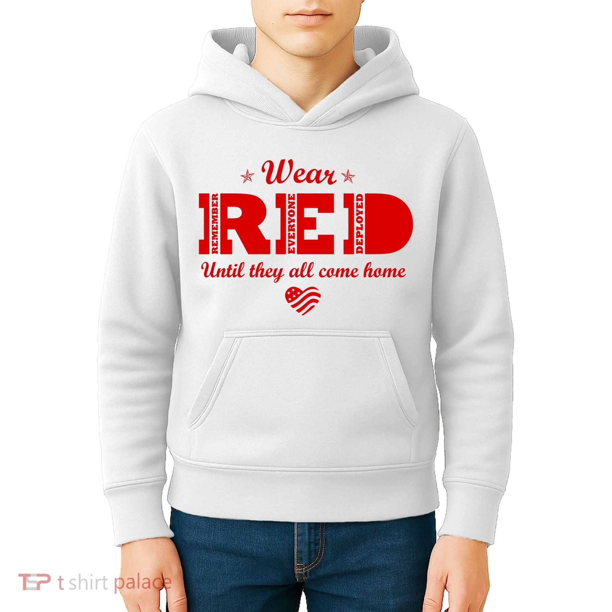 Wear Red Until They All Come Home Kids Hoodie
