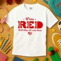 Wear Red Until They All Come Home Kids T-Shirt thumb 3